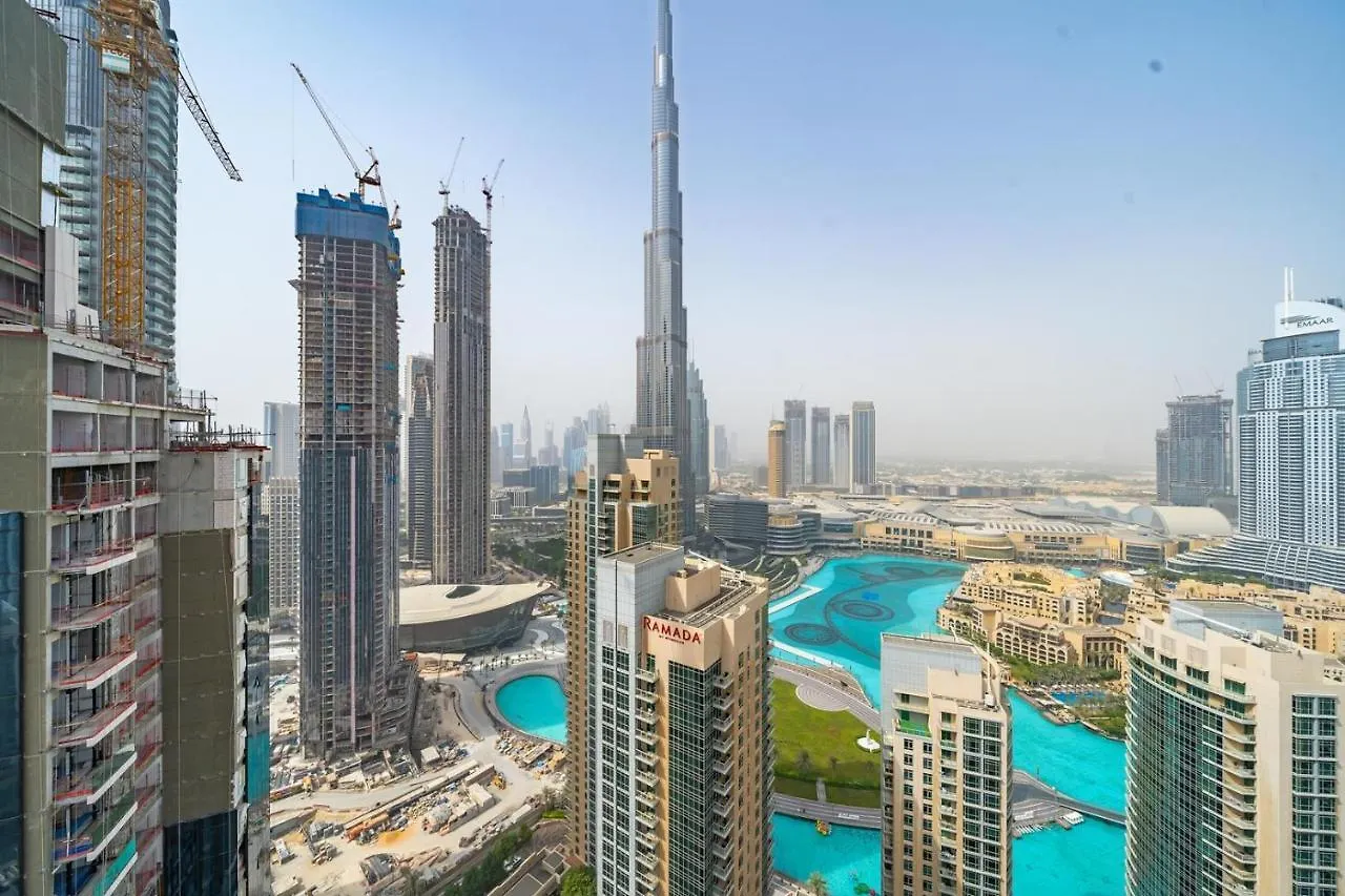 Monty Holiday Home - Cozy Penthouse With Burj Khalifa And Fountain View Dubái Apartamento